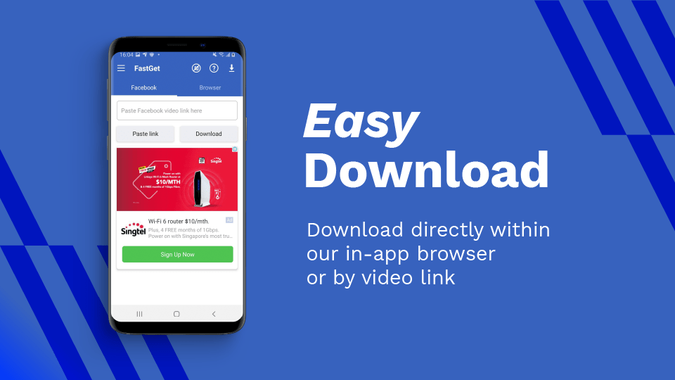 Ahasave Facebook Downloader easy use