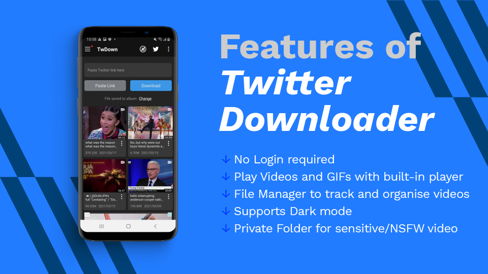 Twitter Meme Accounts AhaSave downloader features