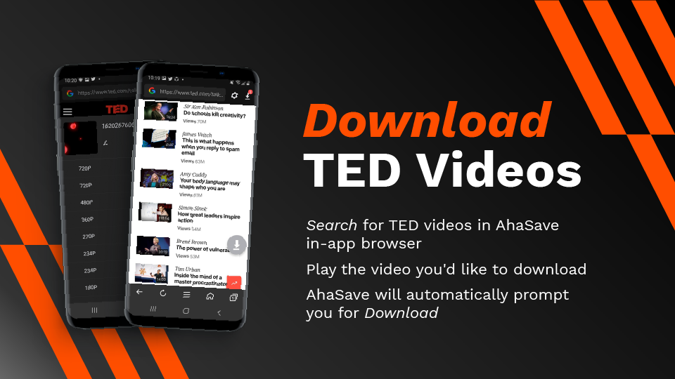 Download TED videos with AhaSave