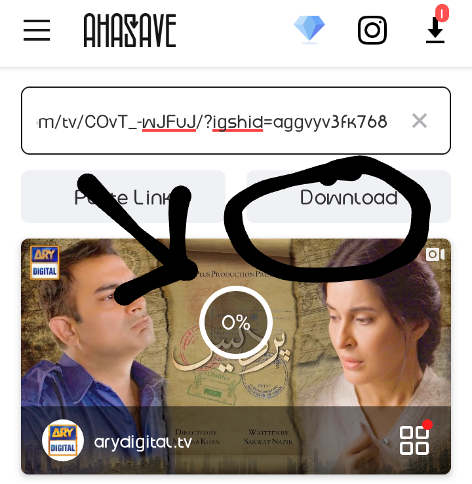 ahasave download IGTV step by step guide
