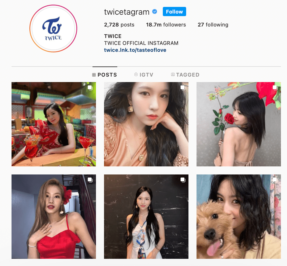 Most Followed K-pop Artists