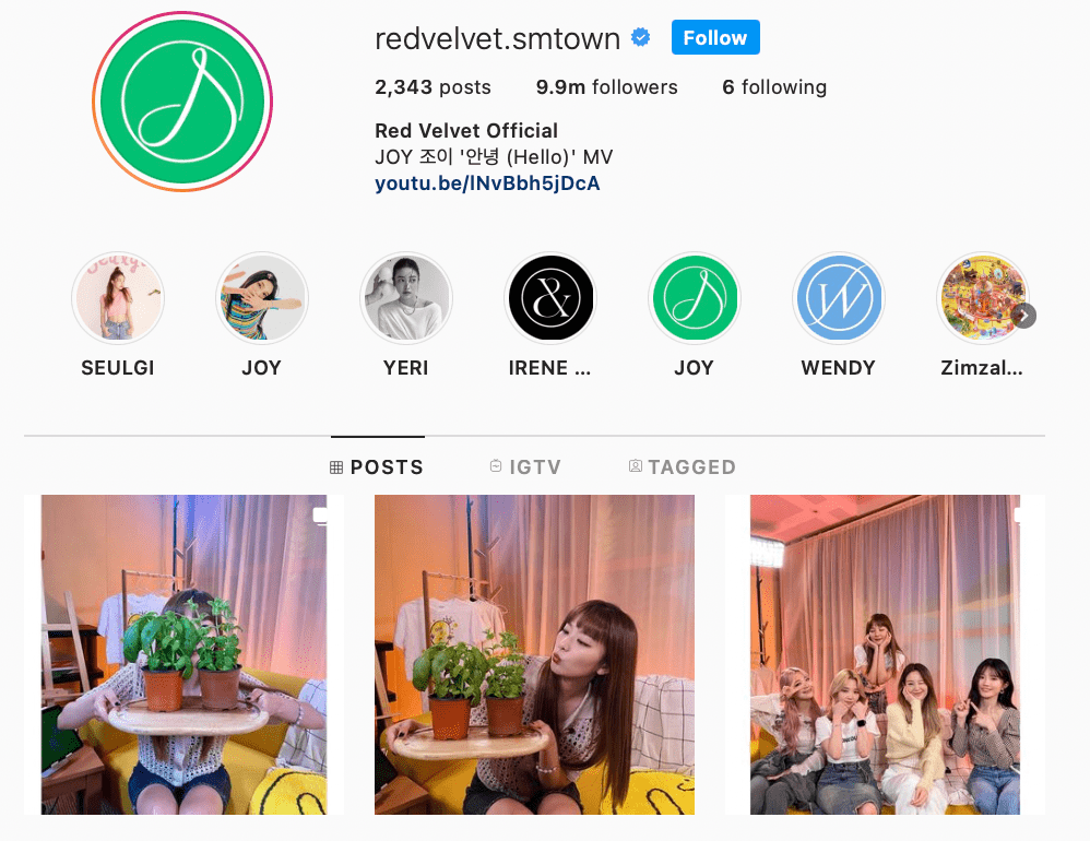 Most Followed K-pop Artists