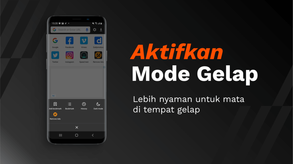Mode Gelap AhaSave All Downloader