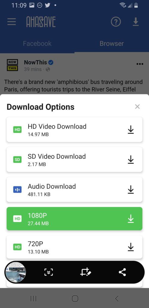 download Facebook videos from NowThis