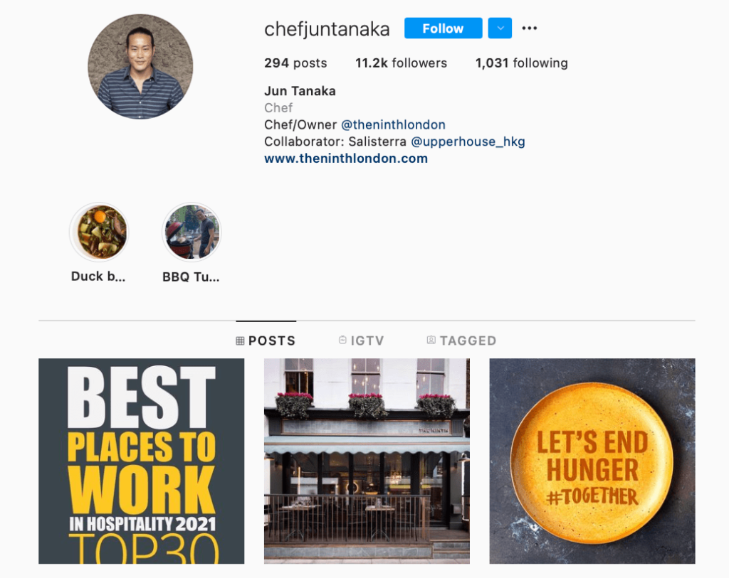 Best Instagram Chefs for Free Cooking Tips And Tutorials Jun Tanaka- @chefjuntanaka