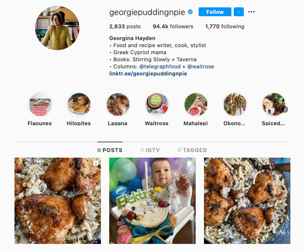 Best Instagram Chefs for Free Cooking Tips And Tutorials Georgina Hayden- @georgiepuddingnpie