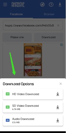 Download Facebook Videos from UNILAD download process