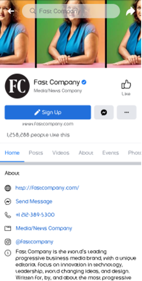 How to Download Facebook videos from Fast Company? step 1