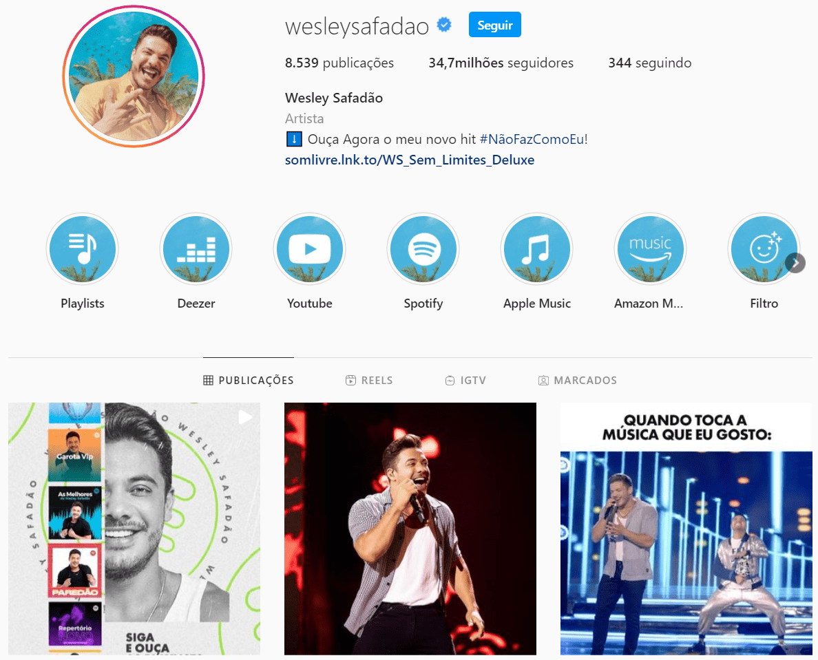 Descubra quais são os 7 maiores perfis do Instagram Brasil! AhaSave