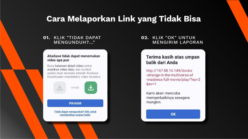 Cara melaporkan link yang tidak bisa apk aplikasi download semua video ahasave all downloader